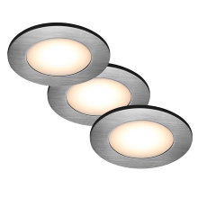 Nordlux Naos spot til bad børstet stål 3 stk.